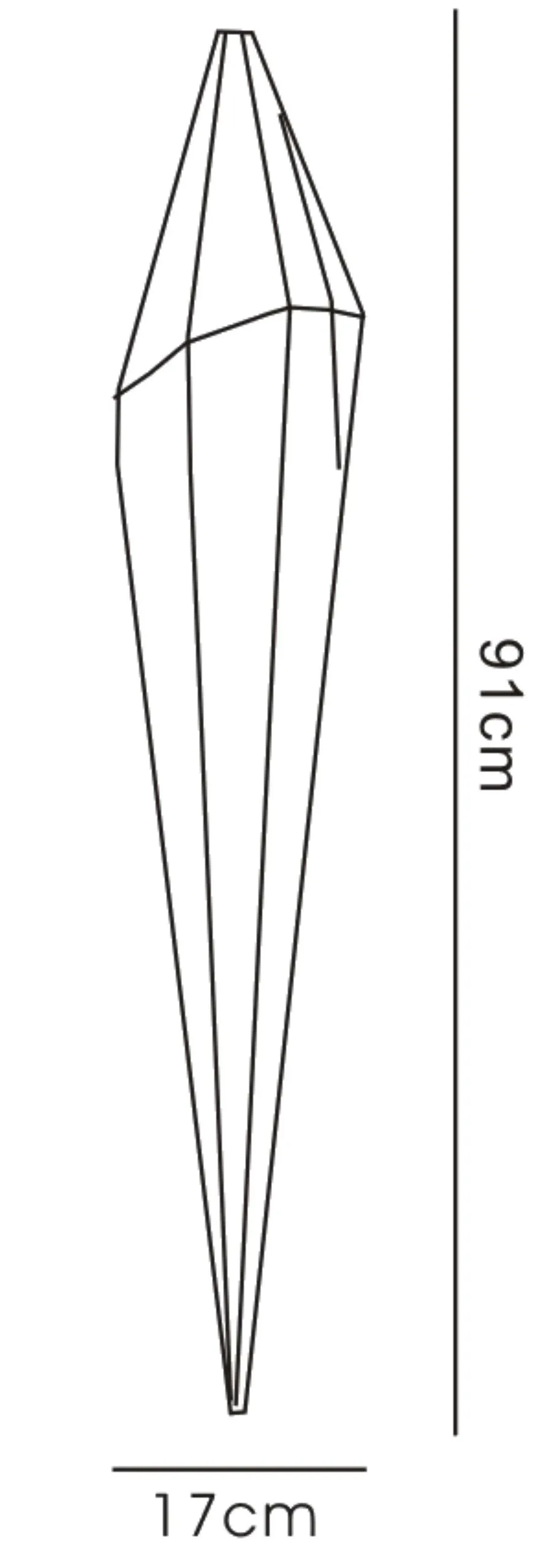 Crystal Icicle Without Ring 91mm C70070  Diyas Crystal Droplet